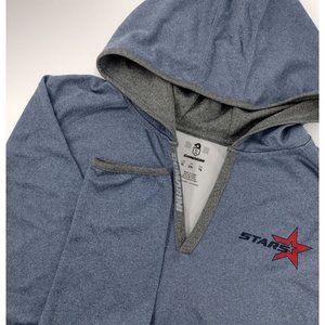 DeMarini‎ Women's Blue Heather Stars Athletic V-Neck 2XL Hoodie